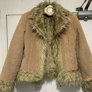 UB OUTERWEAR FAUX FUR CORDUROY JACKETS SIZE M